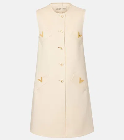 VALENTINO VGOLD WOOL AND CASHMERE MINIDRESS