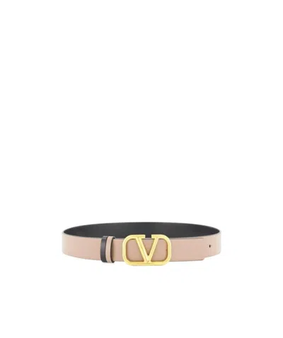 VALENTINO GARAVANI REVERSIBLE VLOGO SIGNATURE BELT IN GLOSSY CALFSKIN 30 MM