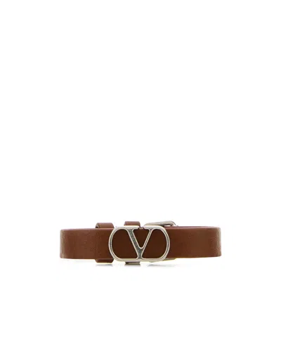 VALENTINO GARAVANI VLOGO LEATHER BRACELET