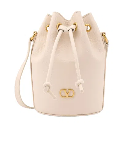 VALENTINO GARAVANI VALENTINO VLOGO PLAQUE DRAWSTRING BUCKET BAG