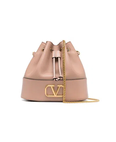 VALENTINO GARAVANI VALENTINO VLOGO SIGNATURE DRAWSTRING MINI BUCKET BAG