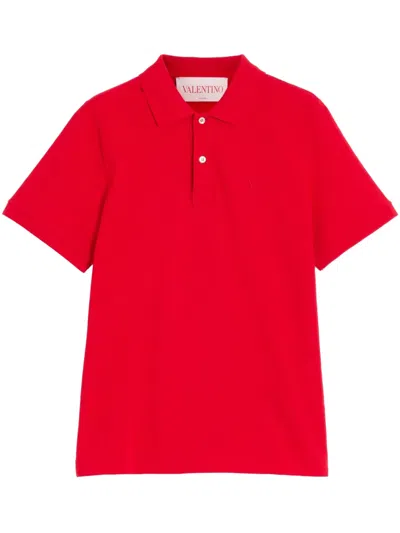 VALENTINO VLOGO-EMBROIDERED POLO SHIRT