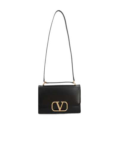 VALENTINO GARAVANI VALENTINO VLOGO PLAQUE FOLDOVER TOP SHOULDER BAG