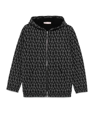 VALENTINO VLOGO PRINT CARDIGAN