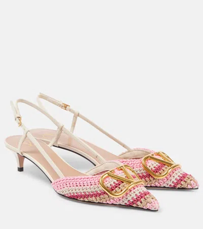 VALENTINO GARAVANI VLOGO SIGNATURE 40 SLINGBACK PUMPS