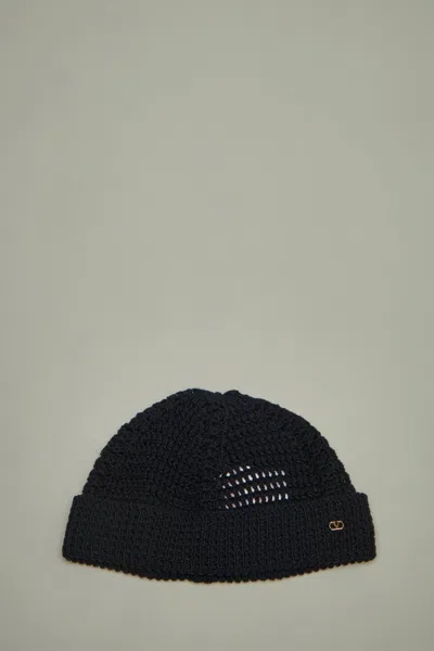 VALENTINO GARAVANI VLOGO SIGNATURE KNITTED BEANIE
