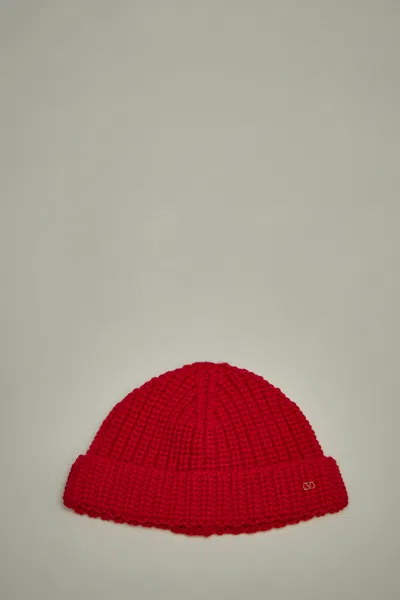 VALENTINO GARAVANI VLOGO SIGNATURE KNITTED BEANIE