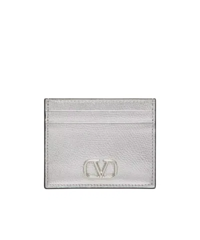 VALENTINO GARAVANI VLOGO SIGNATURE METALLIC CARD HOLDER