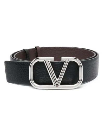 VALENTINO GARAVANI VLOGO SIGNATURE PEBBLED BELT