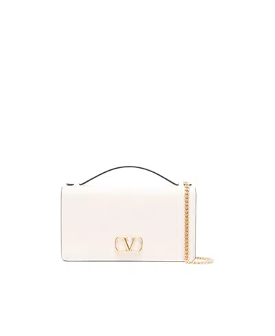 VALENTINO GARAVANI VALENTINO VLOGO SIGNATURE FOLDOVER TOP CLUTCH BAG