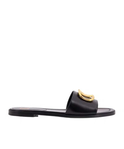 VALENTINO GARAVANI VALENTINO VLOGO SIGNATURE OPEN TOE SLIP-ON SANDALS