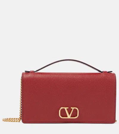 VALENTINO GARAVANI VLOGO SMALL LEATHER CROSSBODY BAG