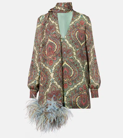 VALENTINO VOYAGE IMAGINAIRE SILK GEORGETTE BLOUSE