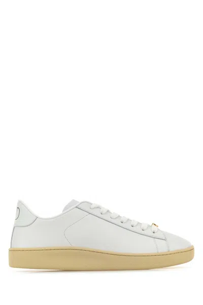 VALENTINO GARAVANI WHITE LEATHER VLOGO SIGNATURE SNEAKERS