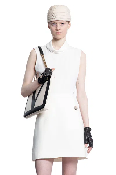 VALENTINO SILK GEORGETTE SLEEVELESS TURTLENECK TOP