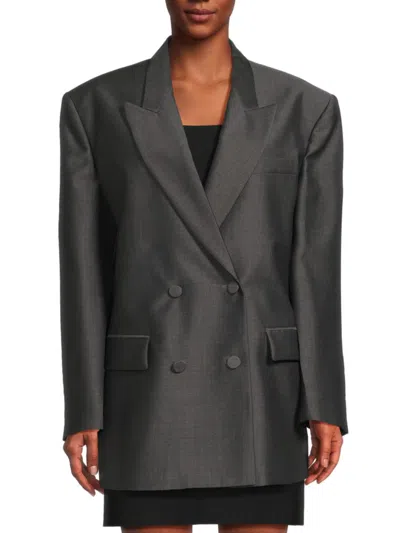 VALENTINO WOMEN'S MOHAIR-VIRGIN WOOL BLAZER