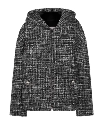VALENTINO VALENTINO ZIP-UP TWEED JACKET