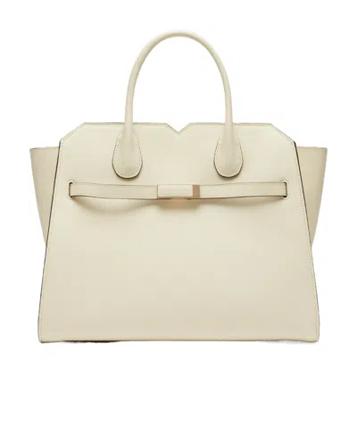 VALEXTRA MEDIUM MILANO LEATHER TOTE BAG