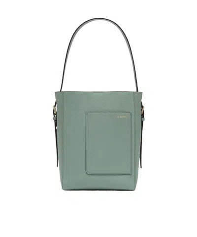VALEXTRA VALEXTRA OPEN TOP MINI BUCKET BAG