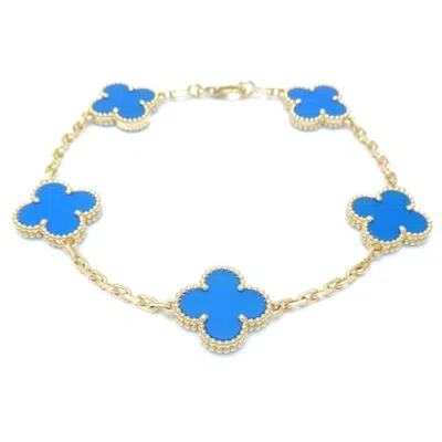 VAN CLEEF & ARPELS ALHAMBRA YELLOW (18K) CHARM BRACELET (PRE-OWNED)