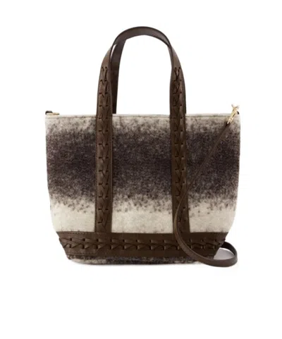 VANESSA BRUNO SMALL CABAS BRAIDED TOTE BAG