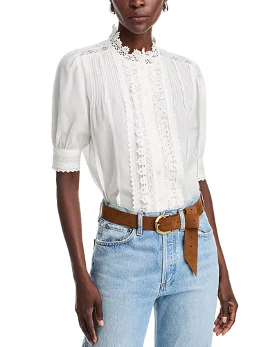 VANESSA BRUNO LACE TRIM BLOUSE