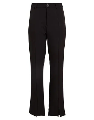 VANESSA SCOTT VANESSA SCOTT WOMAN PANTS BLACK SIZE L POLYESTER, ELASTANE