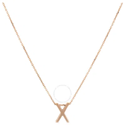 VANRYCKE VANRYCKE ABECEDAIRE ROSE GOLD LETTER X NECKLACE