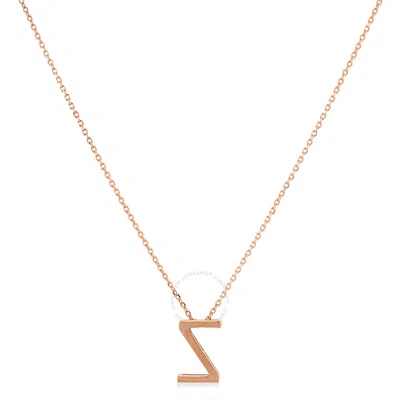 VANRYCKE VANRYCKE ABECEDAIRE ROSE GOLD LETTER Z NECKLACE
