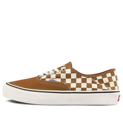 VANS VANS AUTHENTIC LOW TOPS CASUAL SKATEBOARDING SHOES UNISEX BROWN WHITE