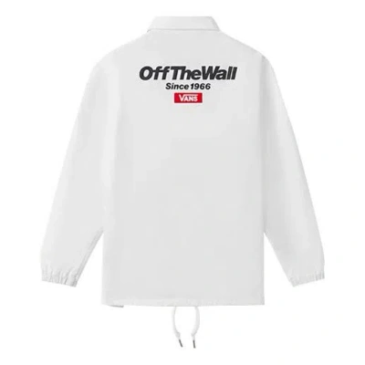 VANS Vans Back Alphabet Logo Printing Jacket Couple Style White