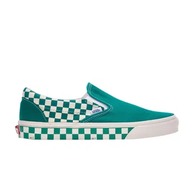 VANS CLASSIC SLIP-ON 'SIDEWALL CHECK - ULTRAMARINE GREEN'