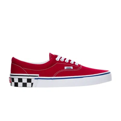 VANS ERA 'CHECK BLOCK - TANGO RED'