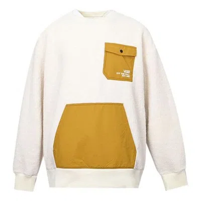 VANS Vans lamb's wool Contrast Color Stitching Round Neck Couple Style Creamy White