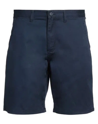 VANS VANS MAN SHORTS & BERMUDA SHORTS NAVY SIZE 31 COTTON, POLYESTER, ELASTANE