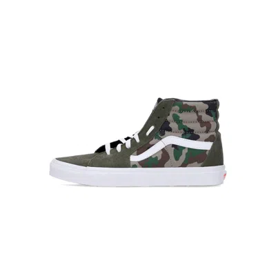 VANS MEN'S HIGH SHOE SK8-HI CAMO OLIVE/WHITE