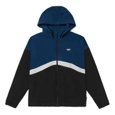 VANS Men's Vans Colorblock Zipper Casual Hooded Jacket Blue