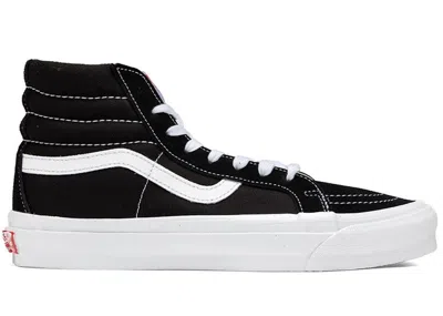 VANS MEN'S VANS VAULT OG SK8HI LX SNEAKERS IN BLACK/TRUE WHITE