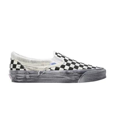 VANS OG CLASSIC SLIP-ON LX 'STRESSED - BLACK CHECKERBOARD'