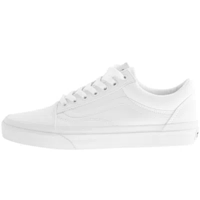 VANS VANS OLD SKOOL CANVAS TRAINERS WHITE