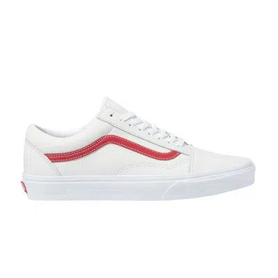 VANS OLD SKOOL 'LEATHER POP - WHITE CHILI PEPPER'