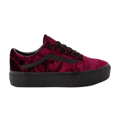 VANS OLD SKOOL PLATFORM 'CRUSHED VELVET - BURNT RUSSET'