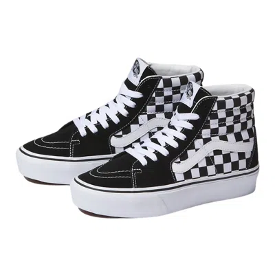 VANS SK8-HI PLATFORM 2.0 VA3TKNQXH SNEAKERS WOMEN'S BLACK WHITE CHECKERBOARD