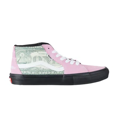 VANS SUPREME X SKATE GROSSO MID 'DOLLAR BILL - PINK'