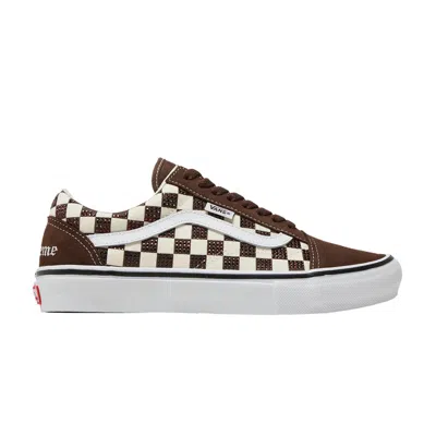 VANS SUPREME X SWAROVSKI X SKATE OLD SKOOL 'BROWN'