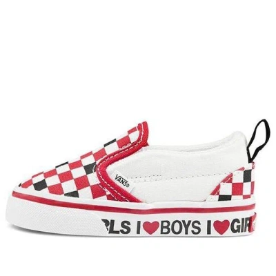 VANS (TD) Vans Classic Slip-On V 'Checkerboard - I Heart'