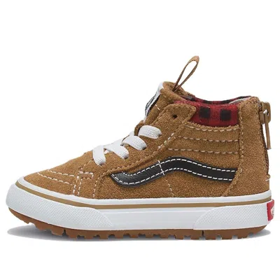 VANS (TD) Vans Sk8-Hi Zip MTE-1 'Plaid Brown Black'