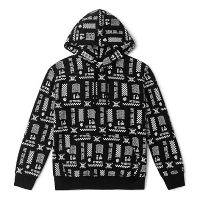 VANS (WMNS) Vans Printed Long Sleeve Hoodie 'Black White'
