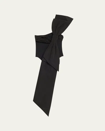 VAQUERA OVERSIZED BOW WOVEN LEOTARD