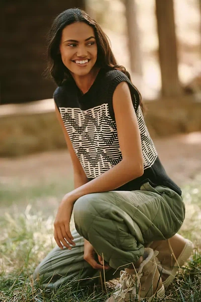 VARLEY OLINE FAIRISLE COTTON WOOL BLEND TOP